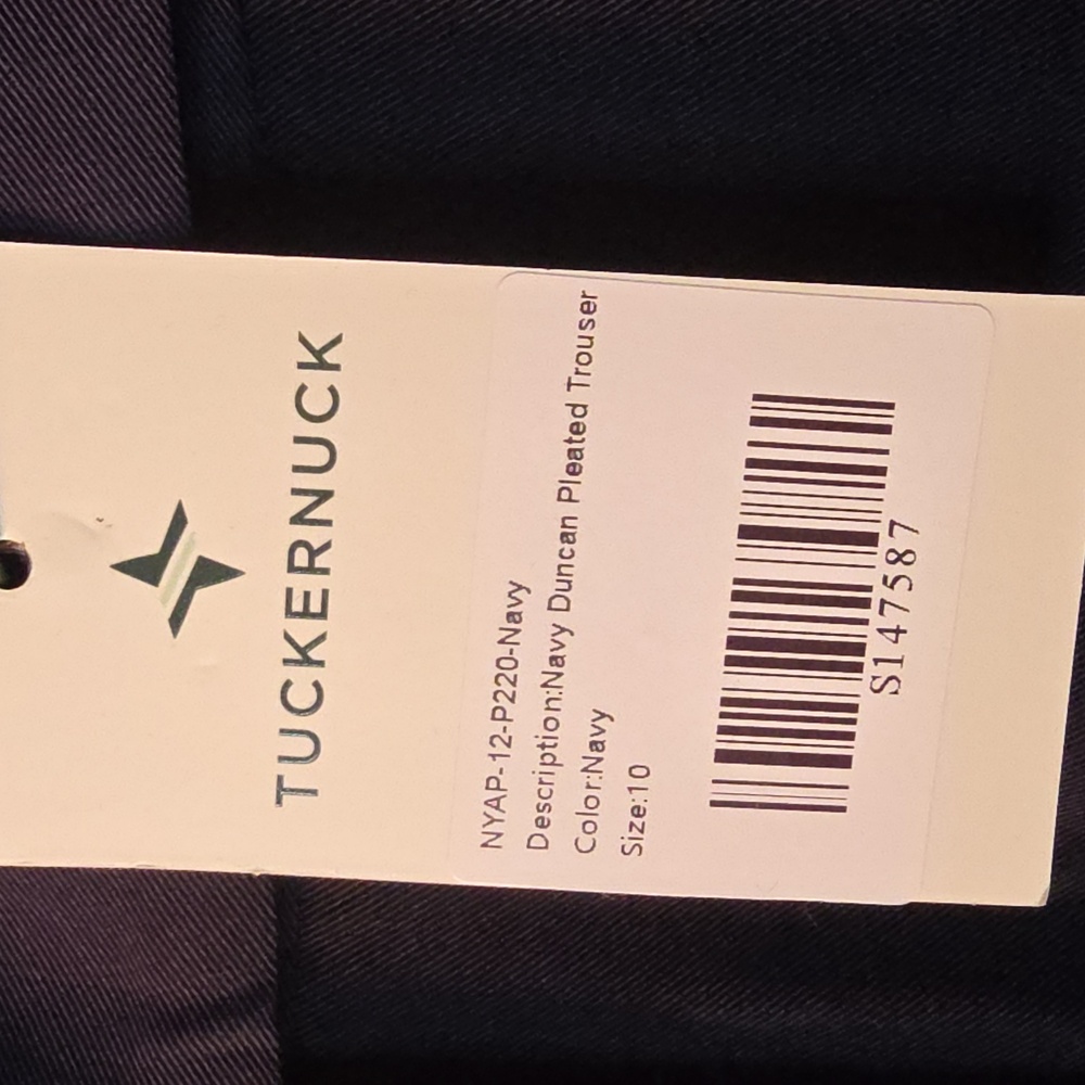 Tuckernuck Duncan Pleated Navy Dress Pants In Size 10 - Picture 4 of 8